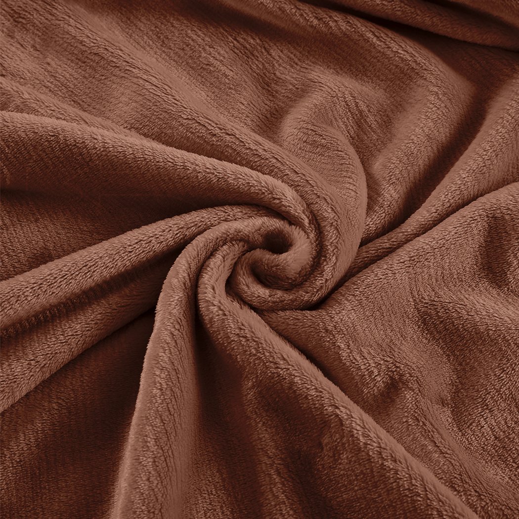 DreamZ 320GSM Ultra Soft Mink Blanket in Mink color, showcasing its plush texture and generous size of 220x240cm.